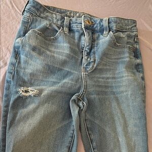 American Eagle Outfitters Women's Distressed Blue Skinny Jeans